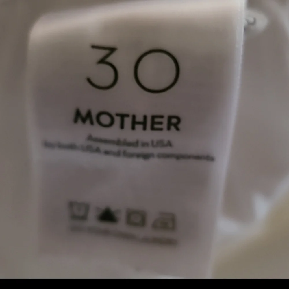 MOTHER The Hustler Ankle Fray Hem Jeans White Straight Flare - Picture 4 of 15